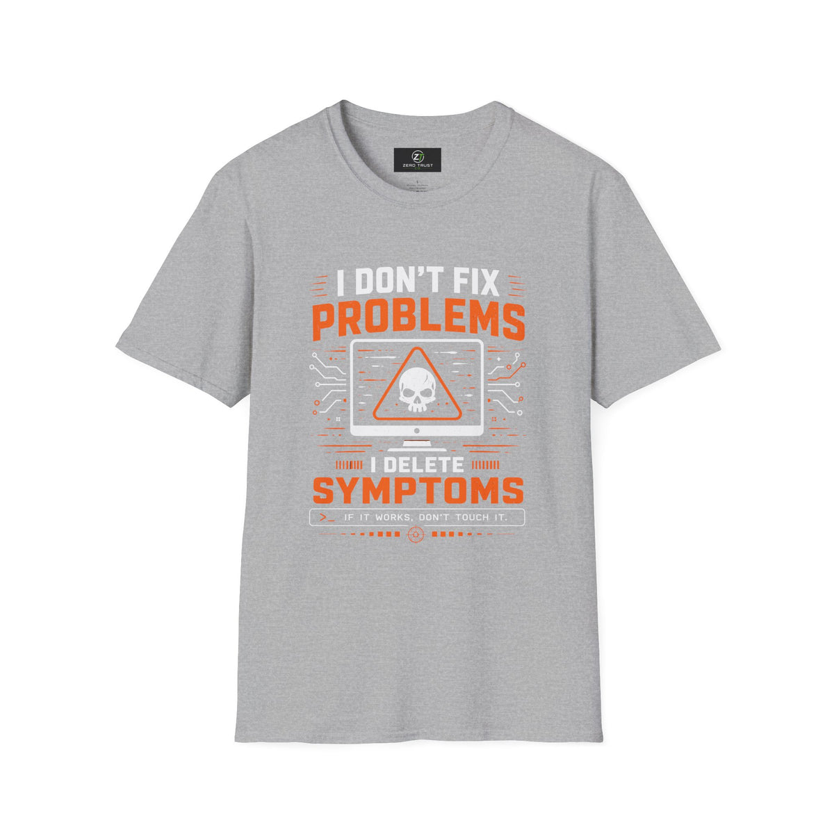 Problems Are The Symptoms T‑Shirt — Funny Diagnostic Graphic Tee