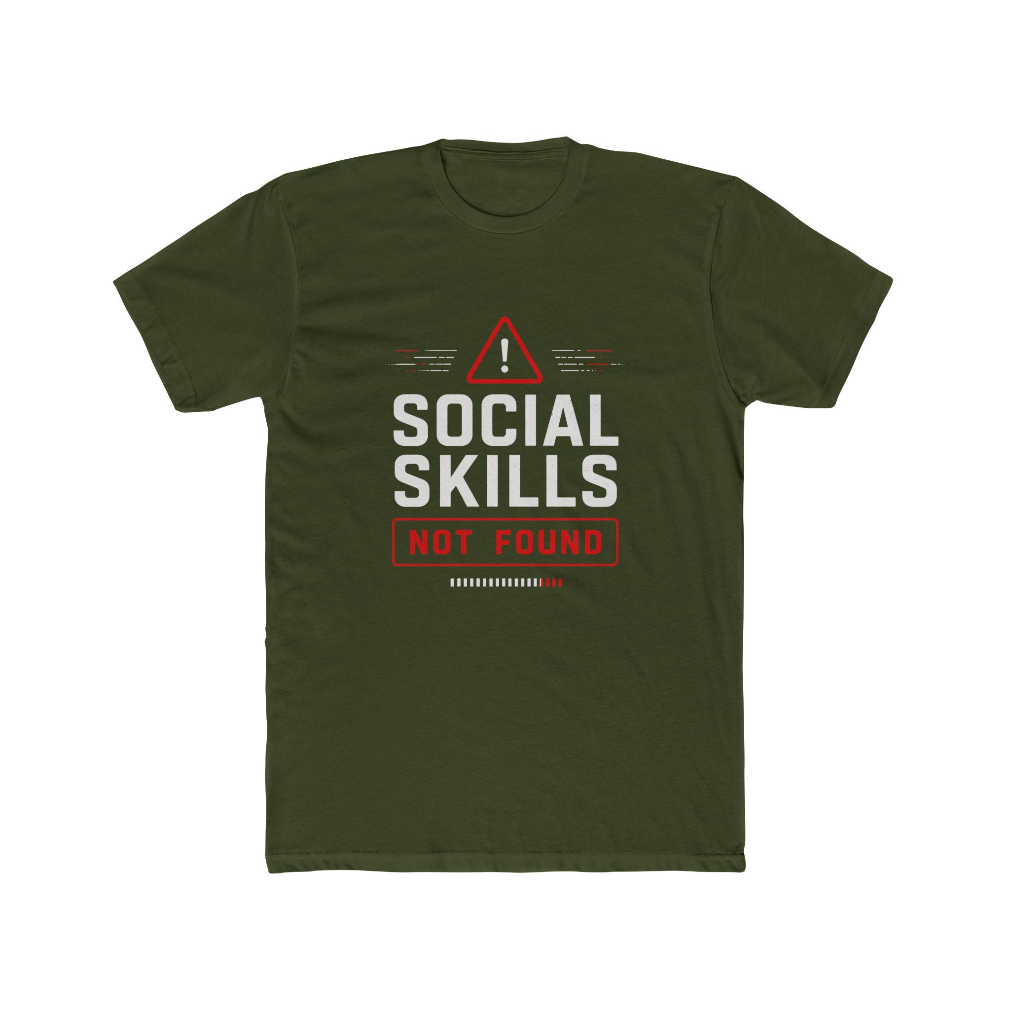 Social Skills Not Found T-Shirt — Funny Geeky Error Message Tee