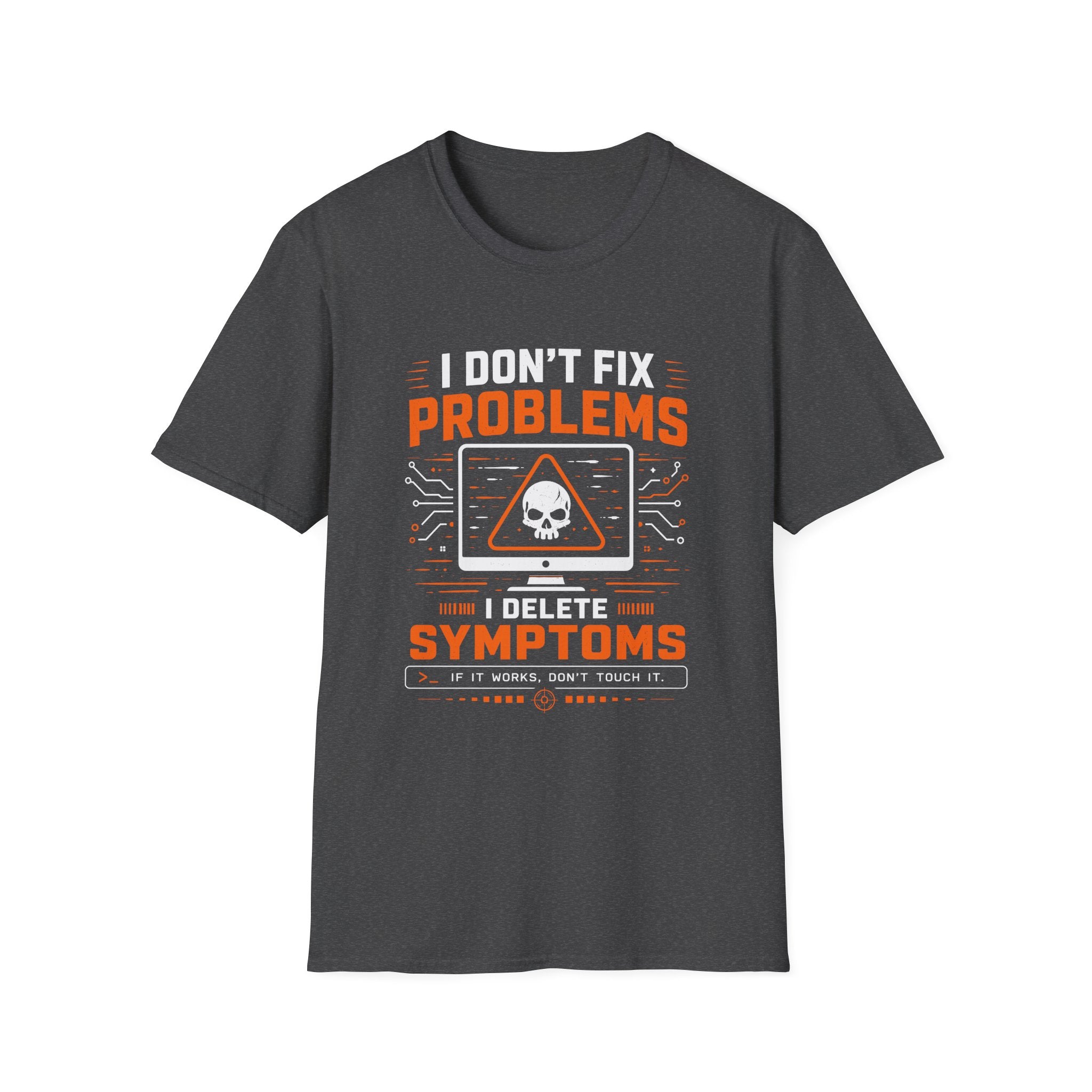 Problems Are The Symptoms T‑Shirt — Funny Diagnostic Graphic Tee