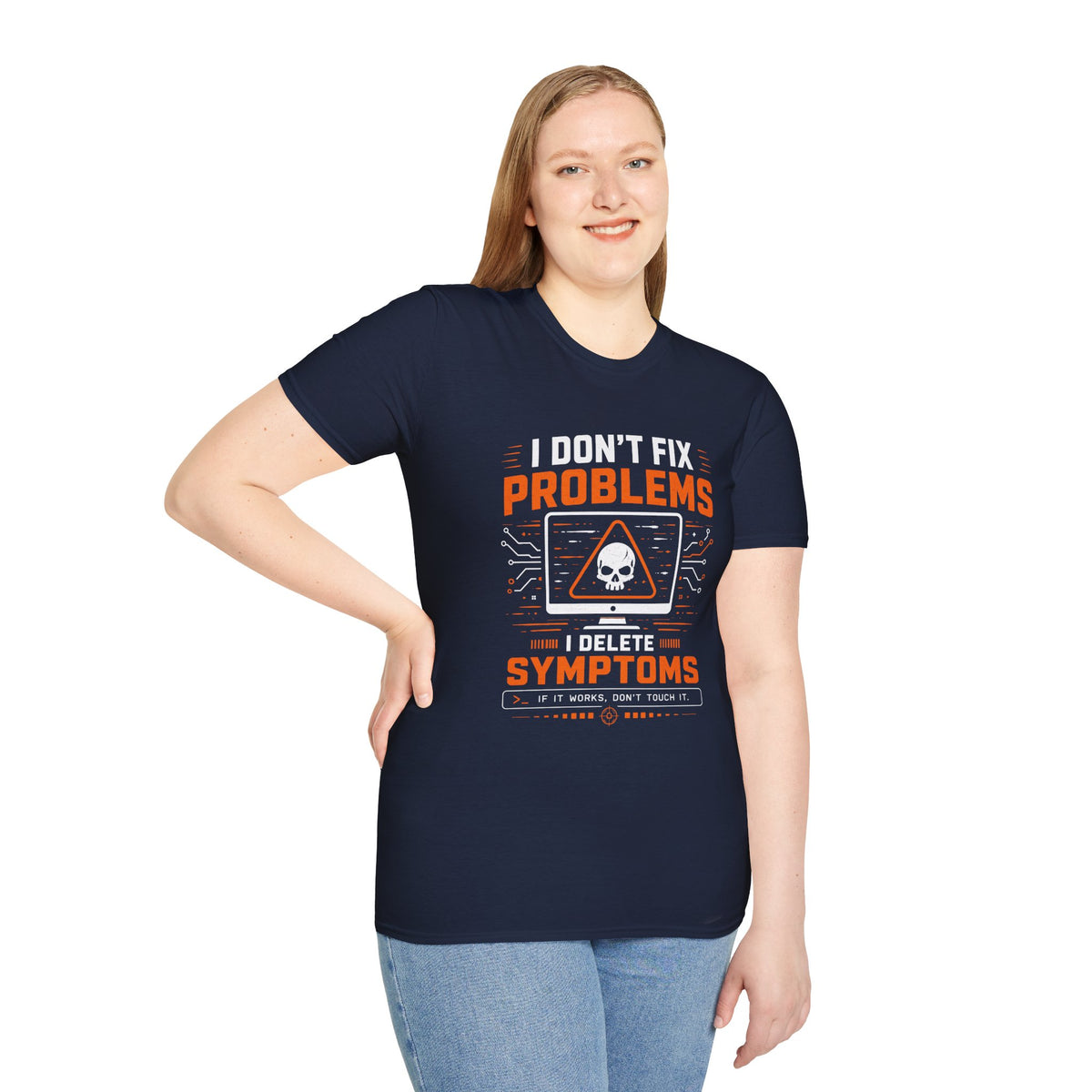 Problems Are The Symptoms T‑Shirt — Funny Diagnostic Graphic Tee