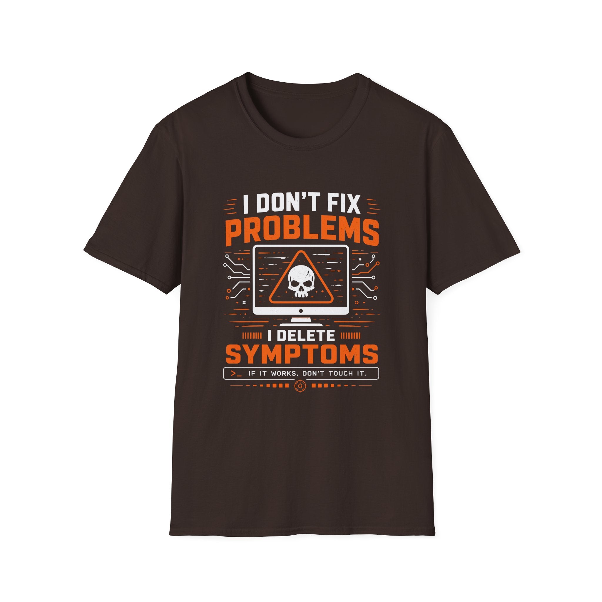 Problems Are The Symptoms T‑Shirt — Funny Diagnostic Graphic Tee