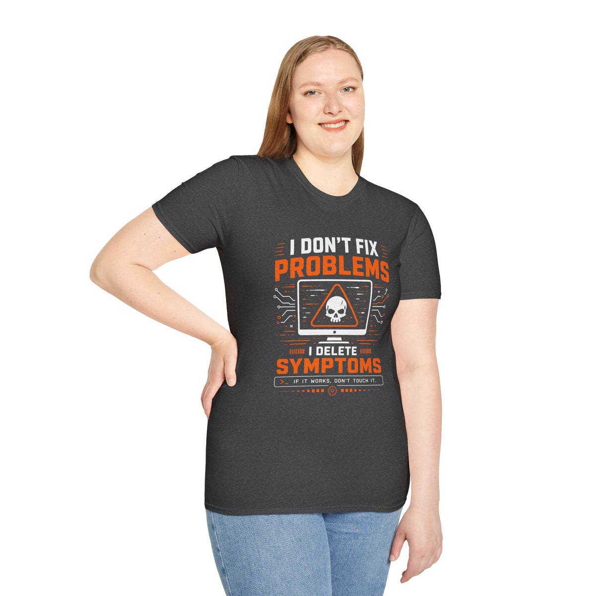 Problems Are The Symptoms T‑Shirt — Funny Diagnostic Graphic Tee
