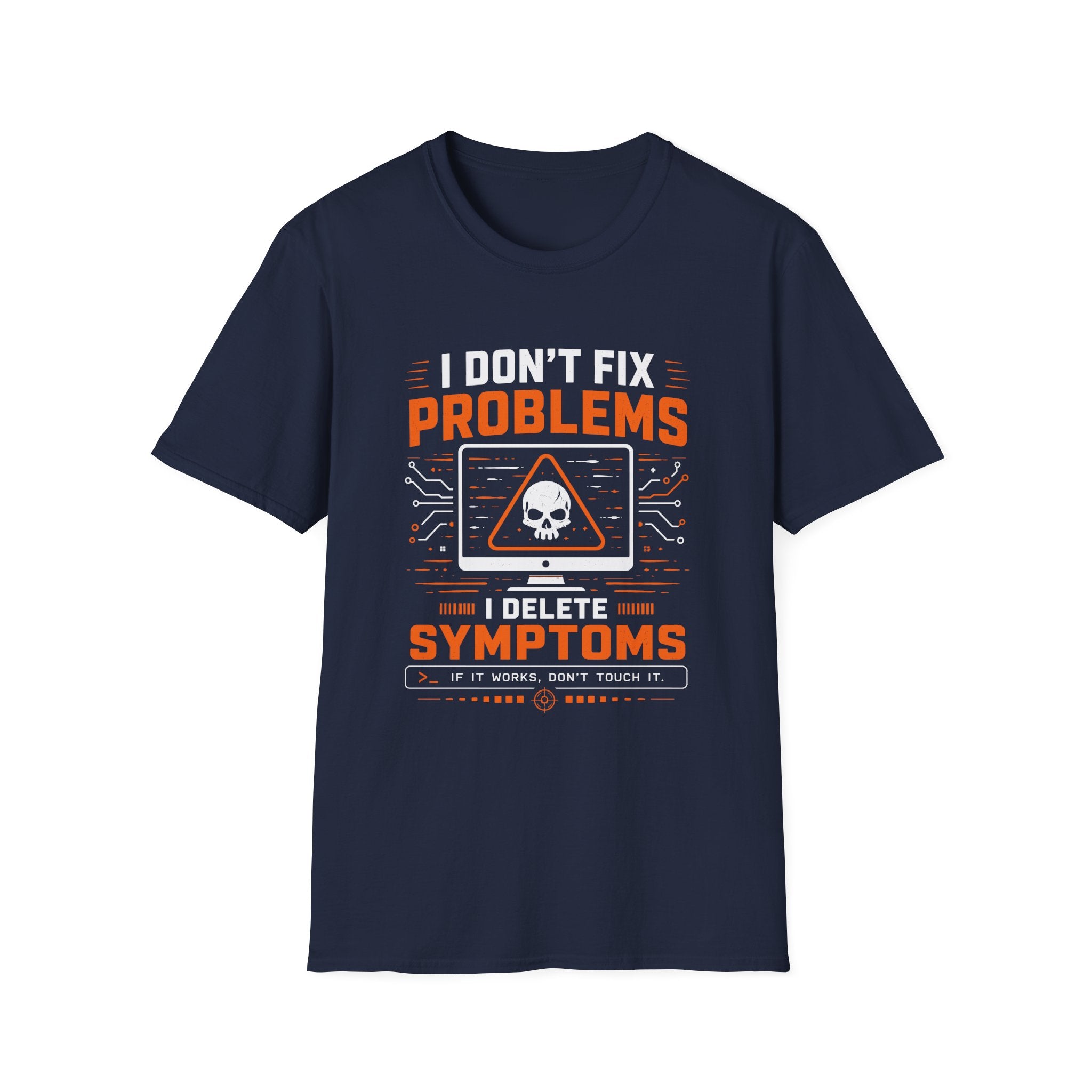 Problems Are The Symptoms T‑Shirt — Funny Diagnostic Graphic Tee