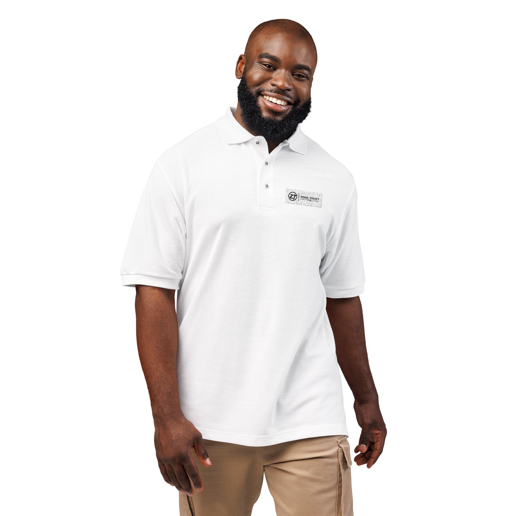 Embroidered Polo Shirt — Classic Chest Logo Workwear