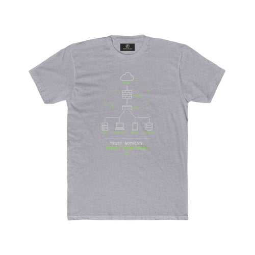Cybersecurity Network Diagram Tee — "Trust Nothing. Verify Everything."