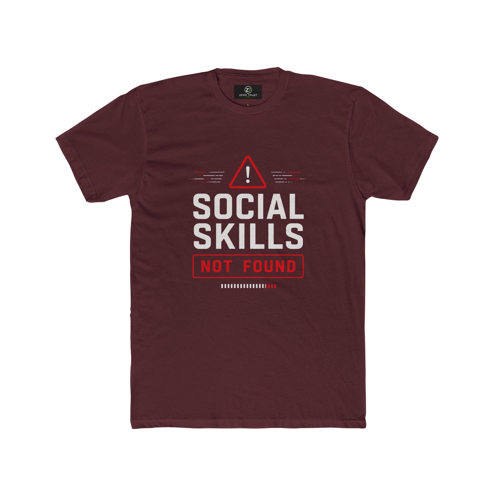 Social Skills Not Found T-Shirt — Funny Geeky Error Message Tee