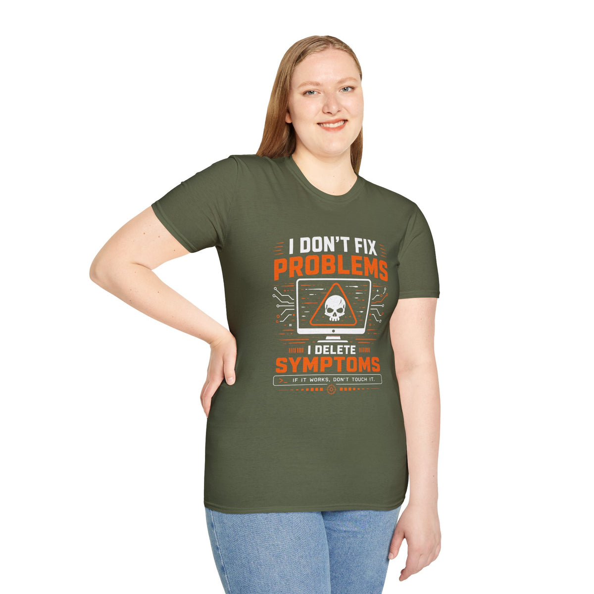 Problems Are The Symptoms T‑Shirt — Funny Diagnostic Graphic Tee