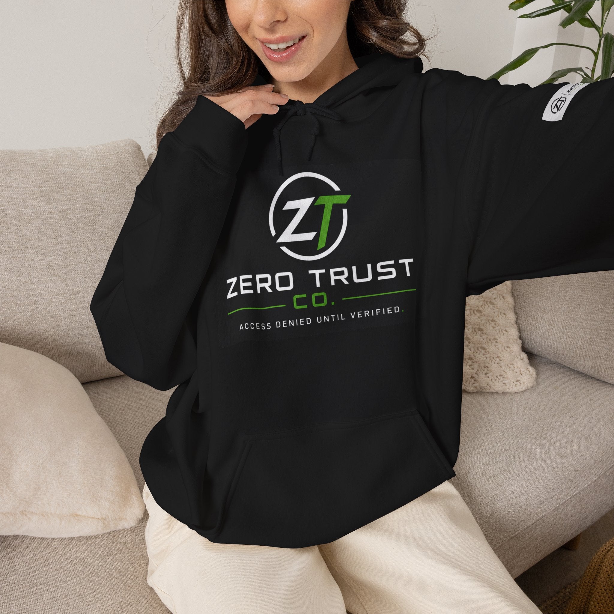 Zero Trust Co. Hoodie — Cybersecurity Logo Pullover