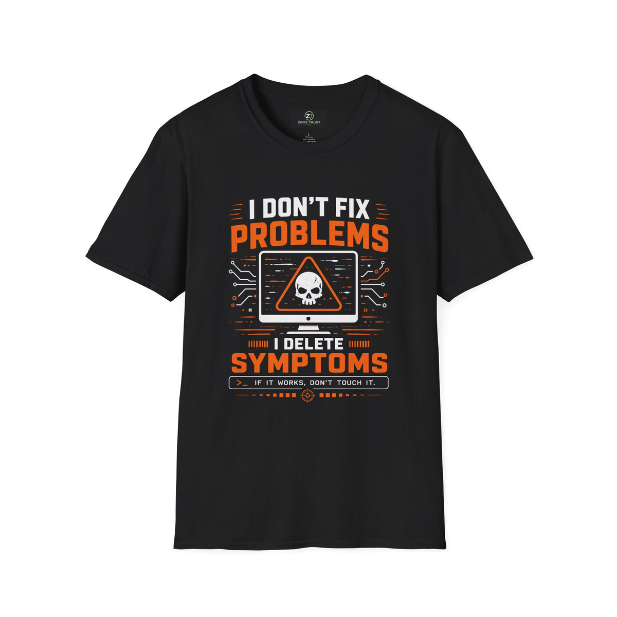Problems Are The Symptoms T‑Shirt — Funny Diagnostic Graphic Tee