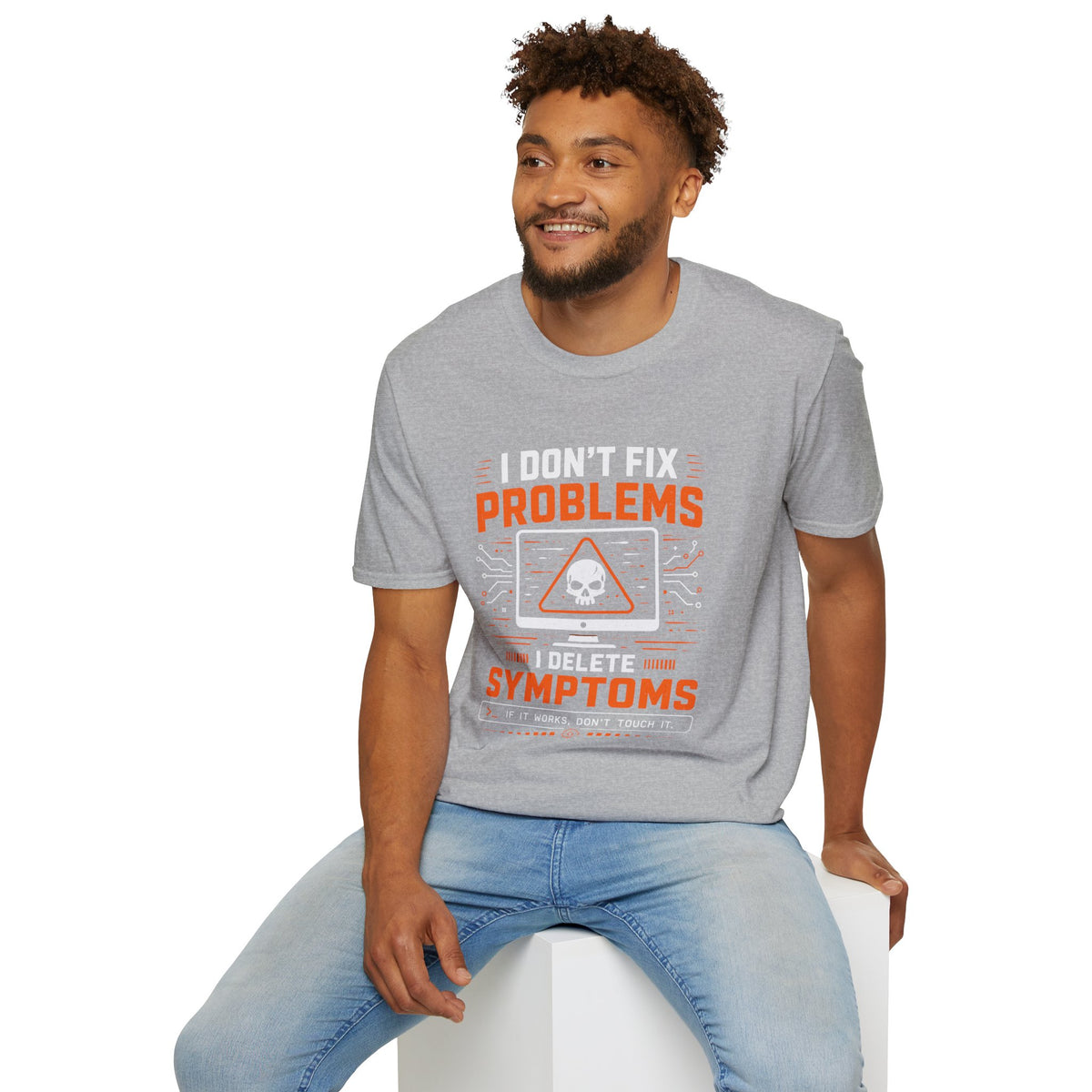 Problems Are The Symptoms T‑Shirt — Funny Diagnostic Graphic Tee